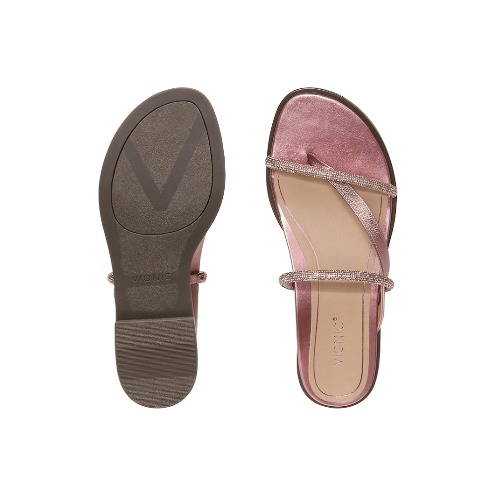 Vionic Women's Citrine Prism Supportive Strappy Sandal - Met Rose Gold 4