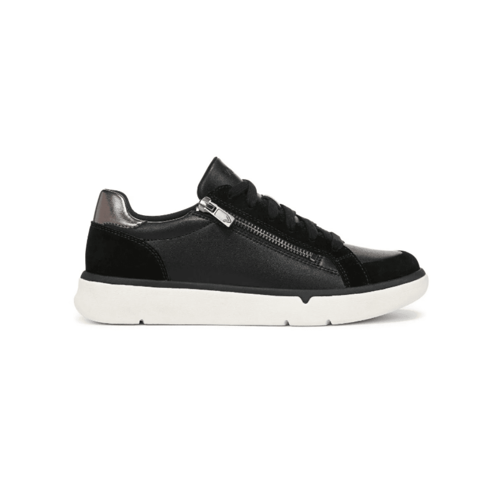 Vionic Women's City Walk AXS Sneaker - Black Leather 1