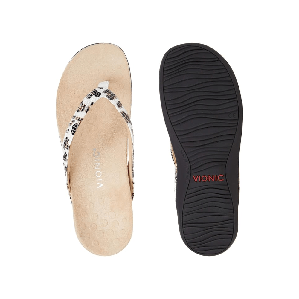 Vionic Women's Dillon with Arch Support Leather Sandals - White 6