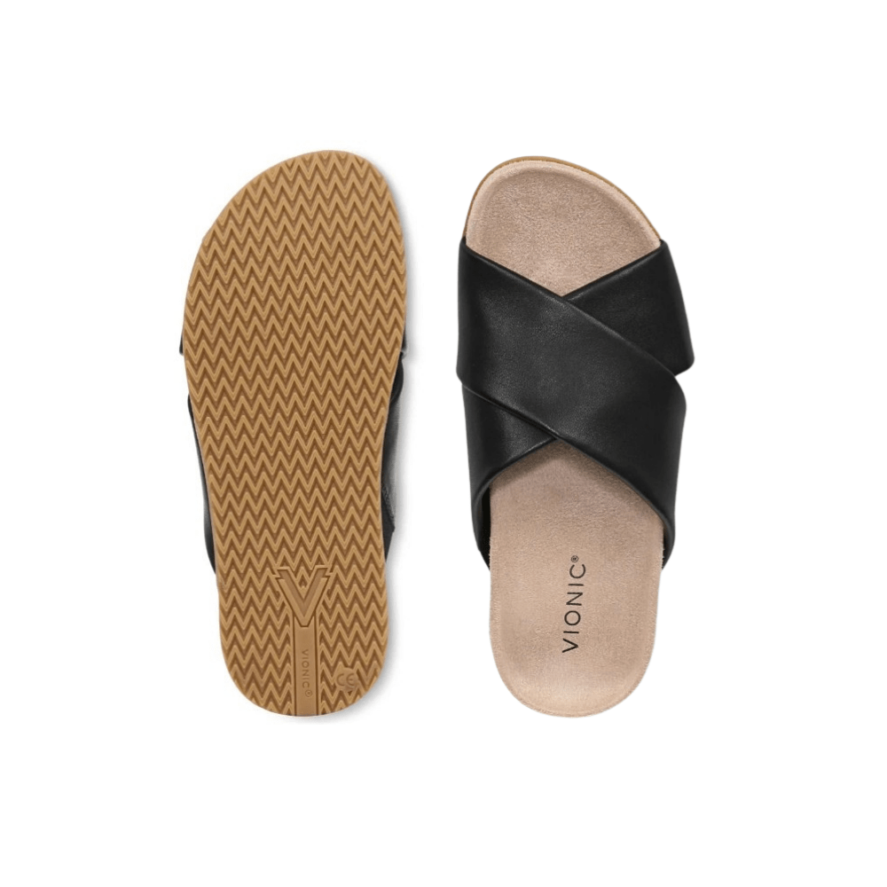 Vionic Women's Etna Orthotic Crossover Slide Sandals 7