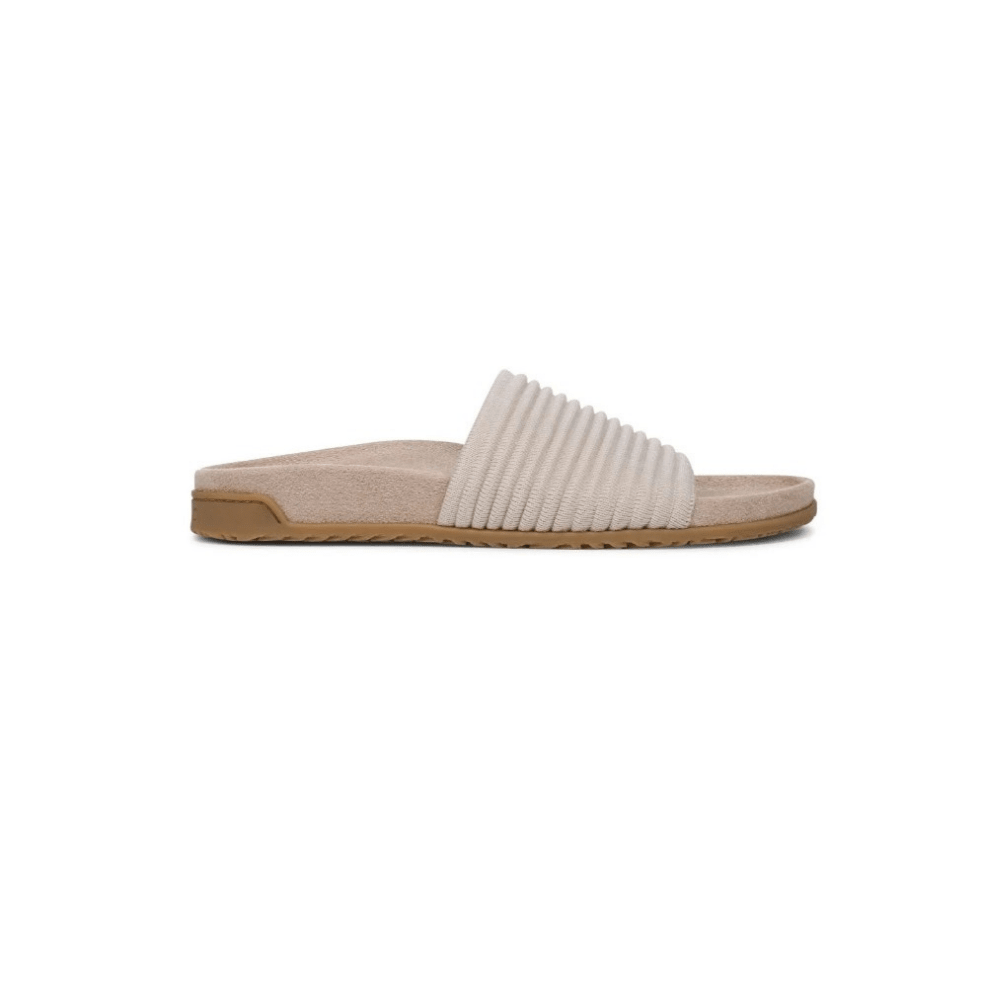 Vionic Women's Evie Knit Orthotic Slide Sandals - Cream 2