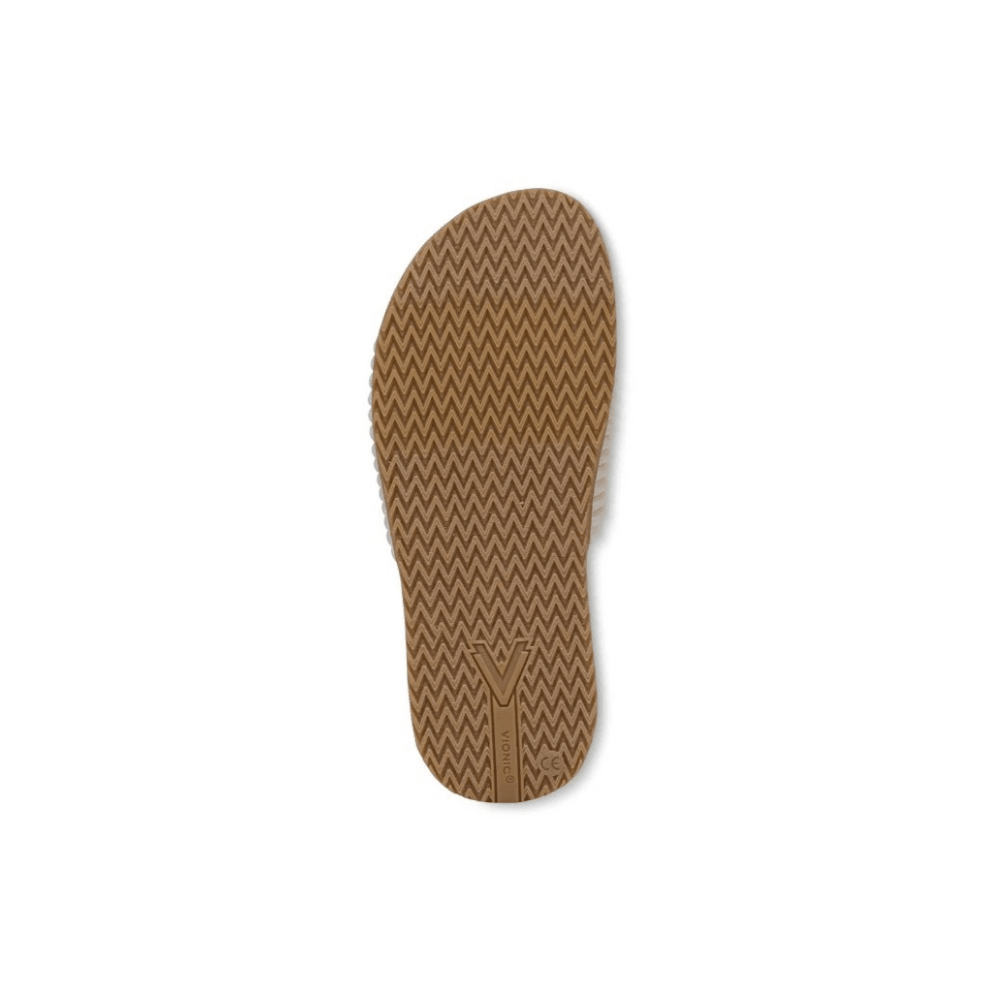 Vionic Women's Evie Knit Orthotic Slide Sandals - Cream 3