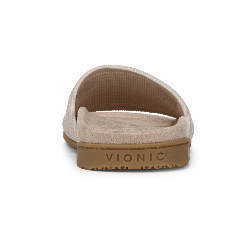 Vionic Women's Evie Knit Orthotic Slide Sandals - Cream 7