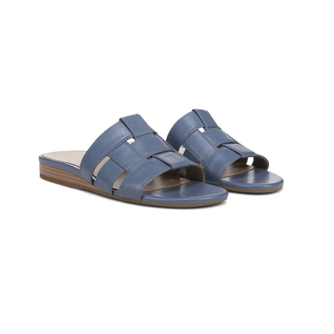 Vionic Women's Glendora Slide Sandal - Pacific Blue Leather 2