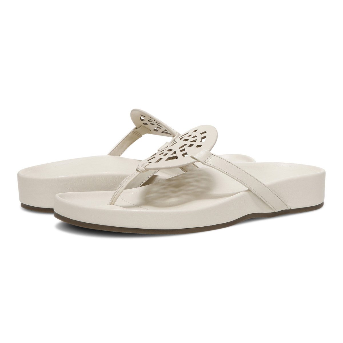 Vionic Women's Solari Sandal, Cream Leather 2