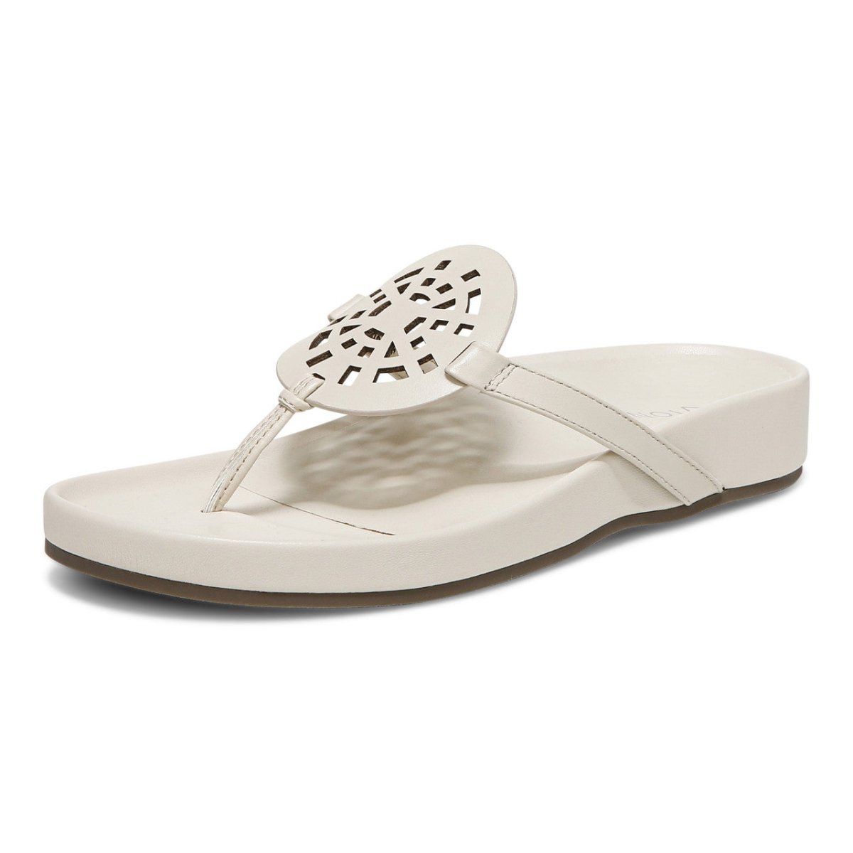 Vionic Women's Solari Sandal, Cream Leather 3