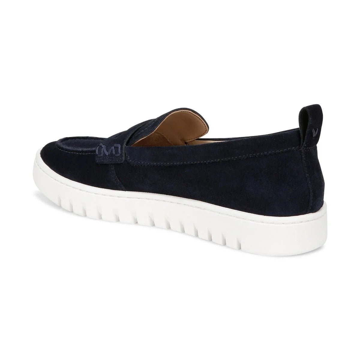 Vionic Women's Uptown Loafer Navy / White Suede Shoes - Women's ShoesVionic