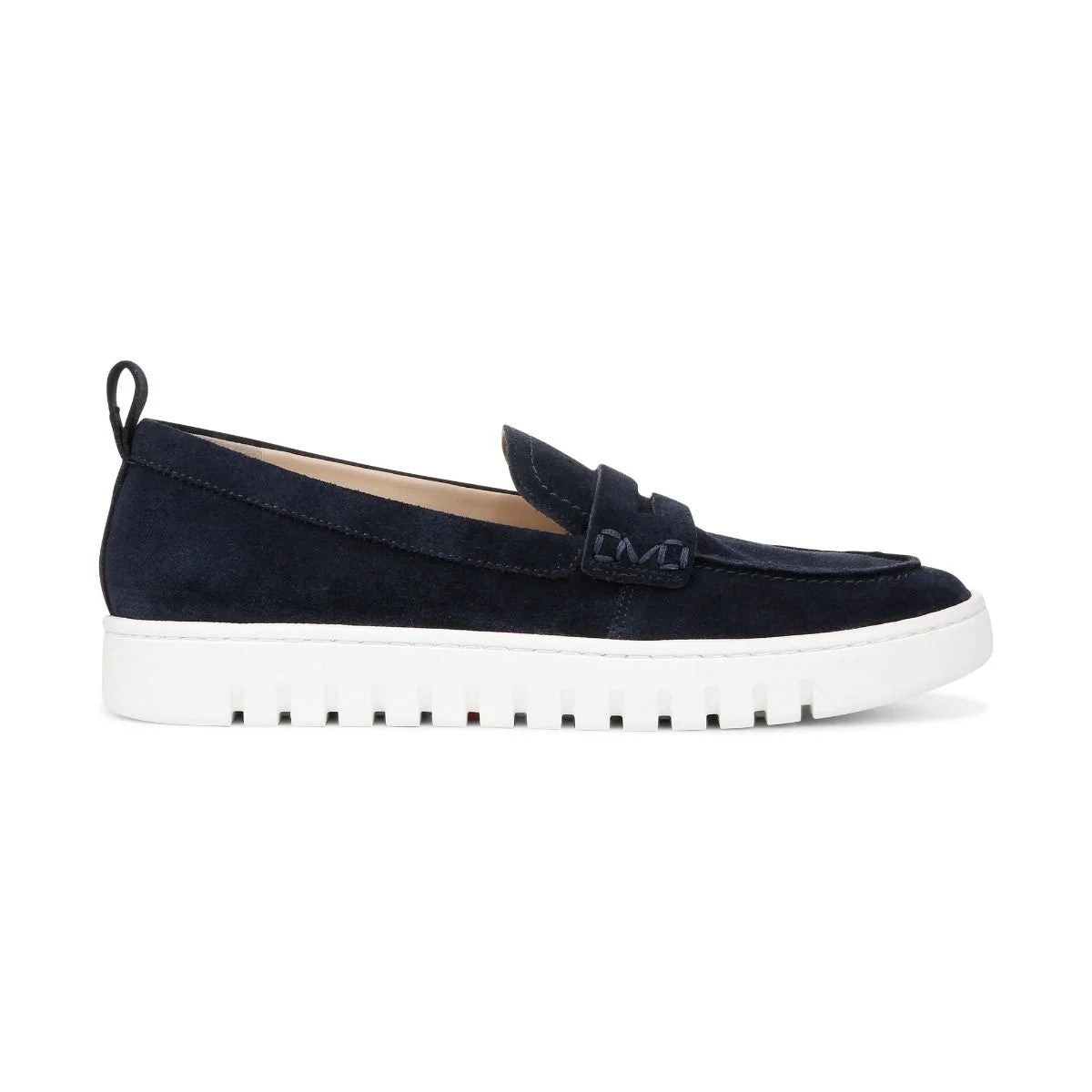 Vionic Women's Uptown Loafer Navy / White Suede Shoes 5