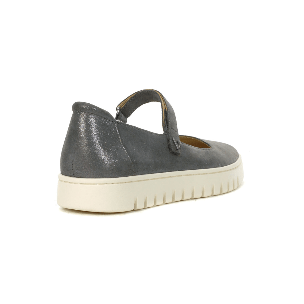 Vionic Women's Uptown Mary Jane Silver Suede Flat 2