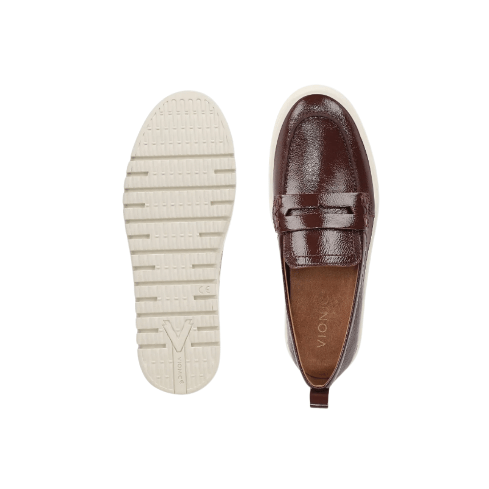 Vionic Women’s Uptown Orthotic Packable Loafers – Mulled Wine Patent Leather 7