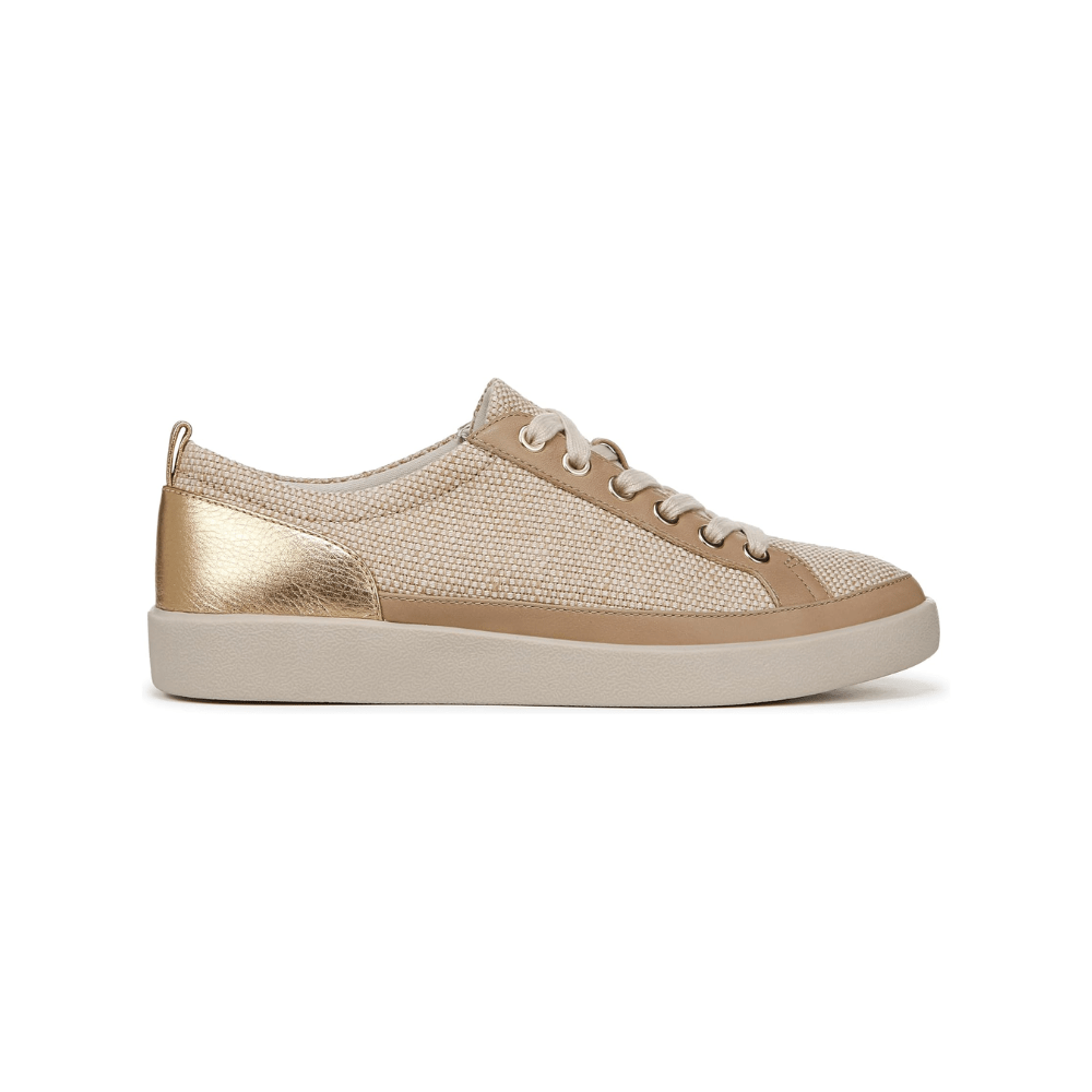 Vionic Women's Winny 2 Sneaker - Linen Canvas Gold 1