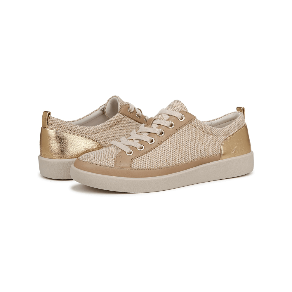 Vionic Women's Winny 2 Sneaker - Linen Canvas Gold 5