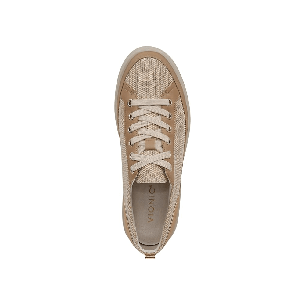 Vionic Women's Winny 2 Sneaker - Linen Canvas Gold 6