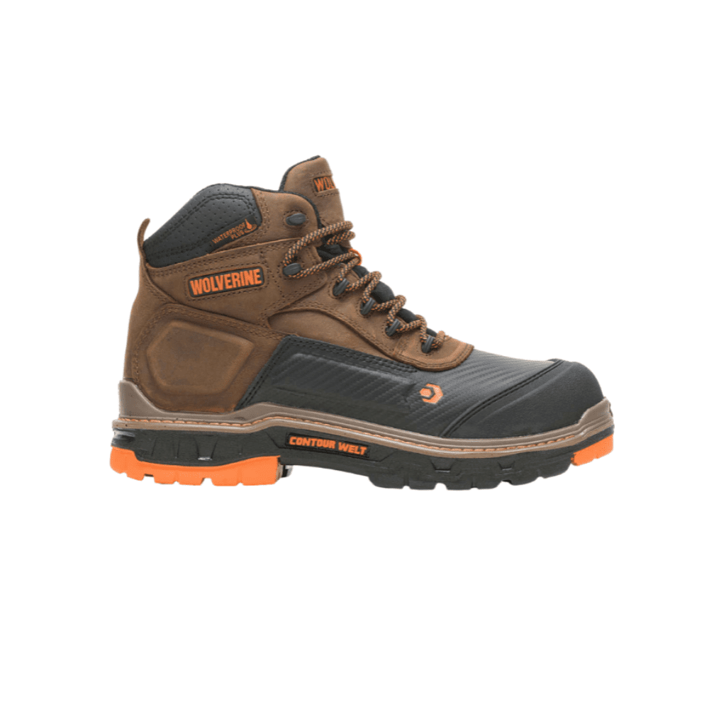 Wolverine CarbonMAX Contour Welt‎ W10717 Brown Leather Work Boots Mens 11EW Overpass CarbonMAX® 6 main image 3
