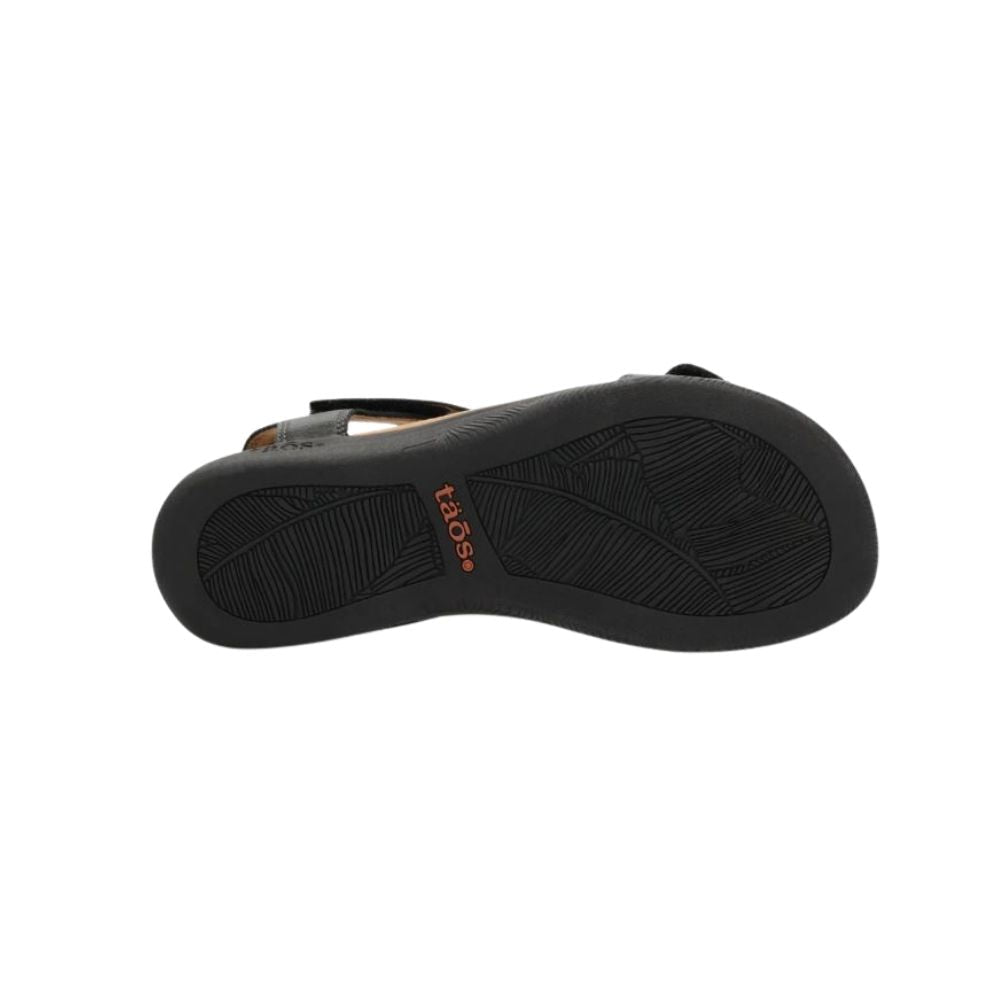 Women's Taōs The Show Leather Support Sandals - Black 6