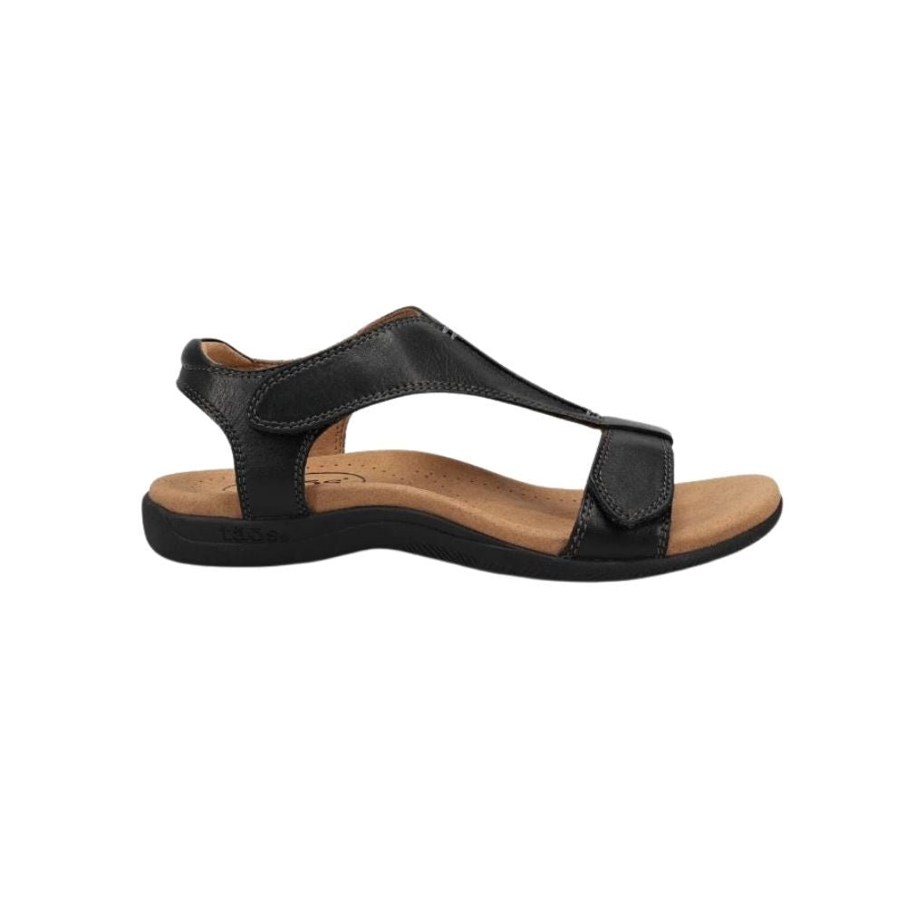 Women's Taōs The Show Leather Support Sandals - Black 1