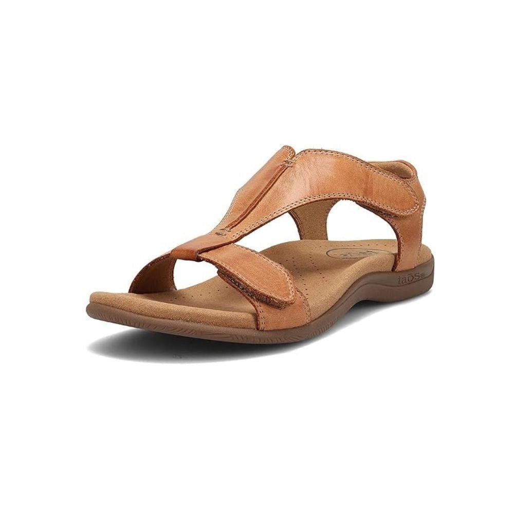 Women's Taos The Show Leather Support Sandals - Caramel 5