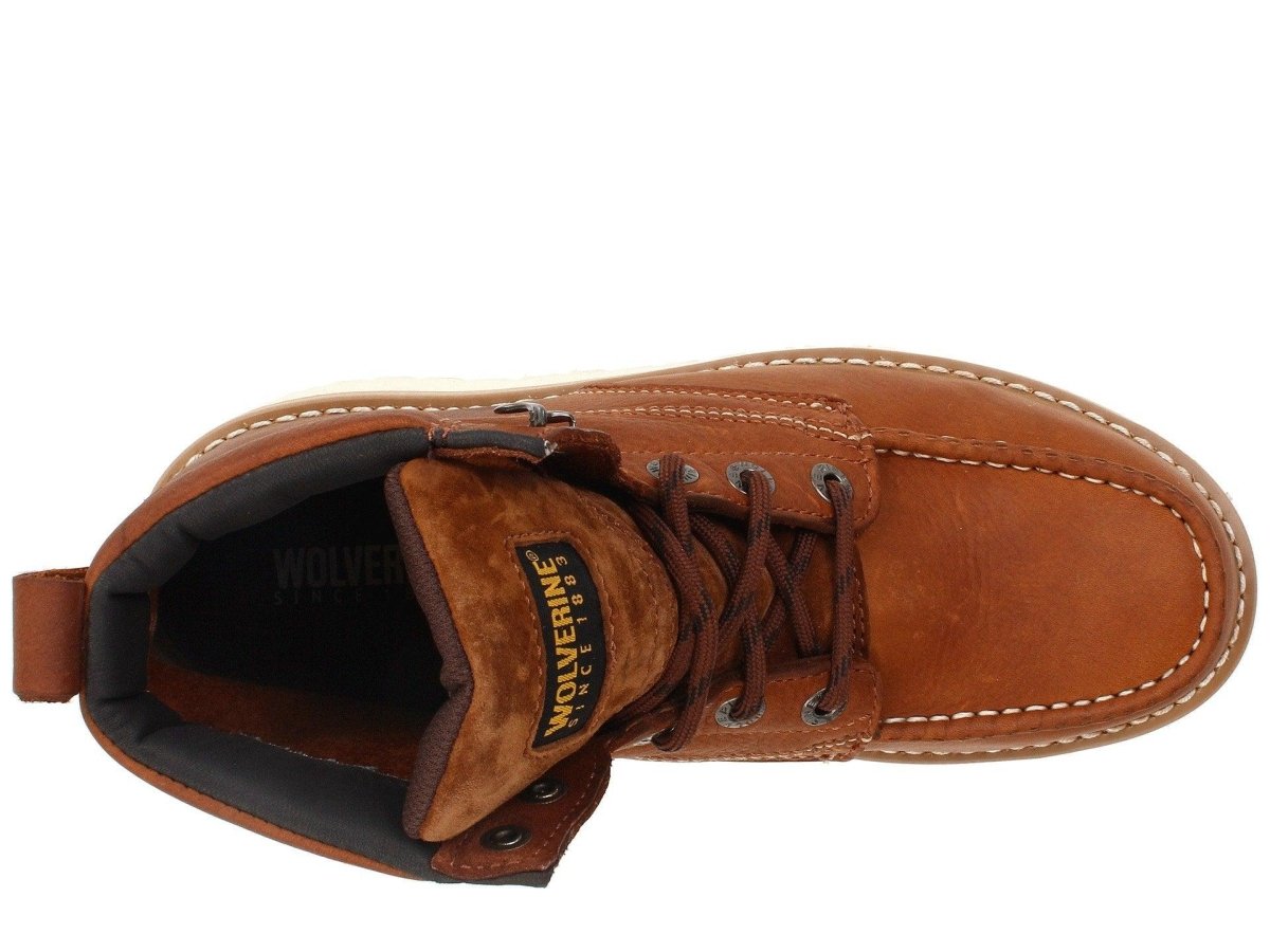 Wolverine Men's Moc-Toe Steel-Toe EH 6" Work Honey Boot W08289 7