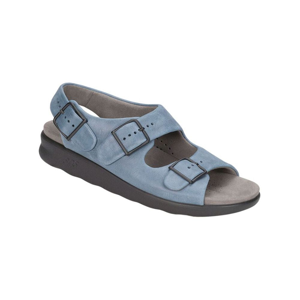 SAS Women’s Relaxed Supportive Leather Slip-On Shoe – Denim