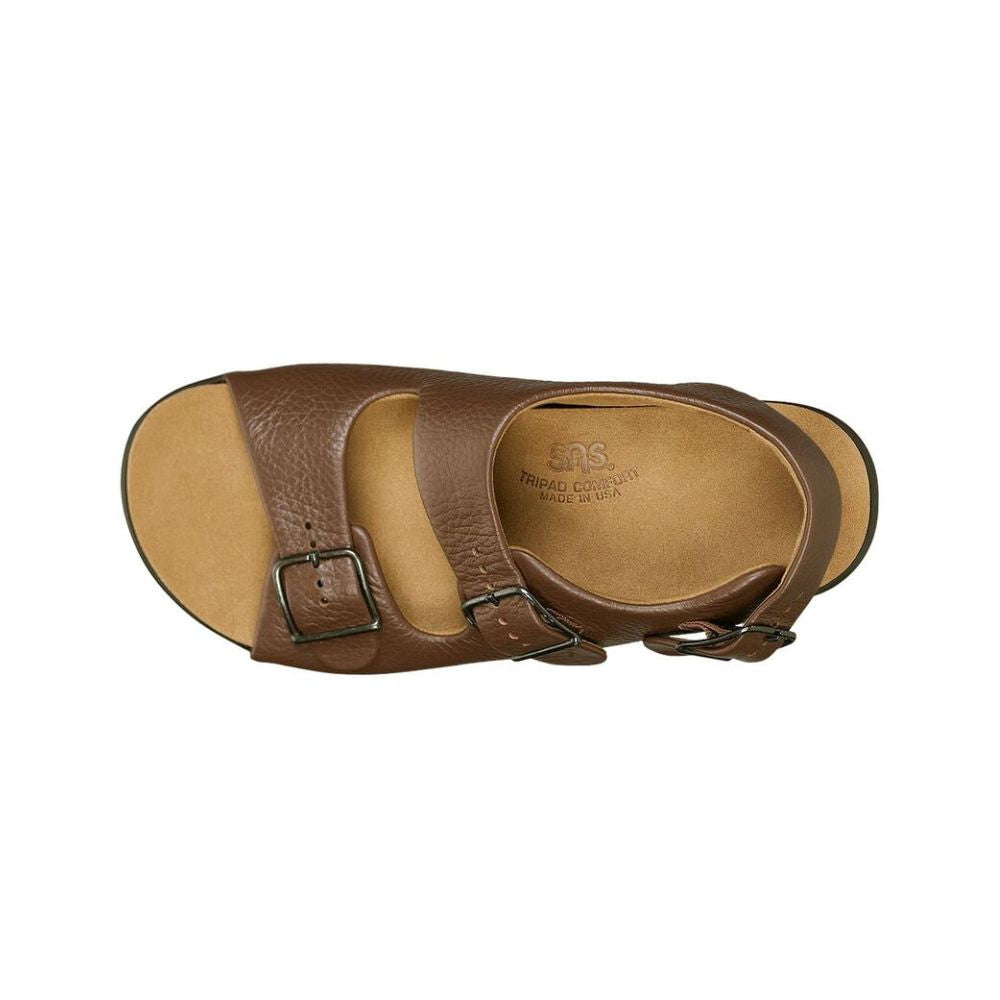 SAS Women’s Relaxed Supportive Leather Slip-On Shoe – Amber