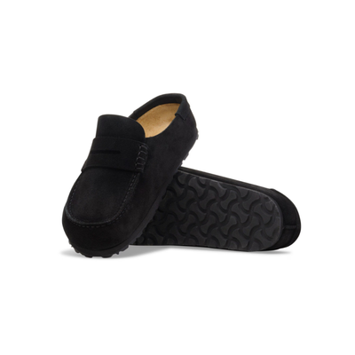 Birkenstock Unisex Naples Wrapped Suede Leather Clogs - Black