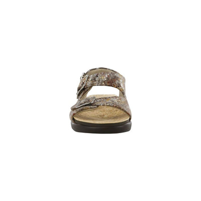 SAS Women’s Relaxed Supportive Leather Slip-On Shoe – Multisnake Taupe
