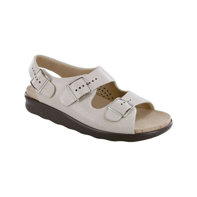 SAS Women’s Relaxed Supportive Leather Slip-On Shoe – Web Linen