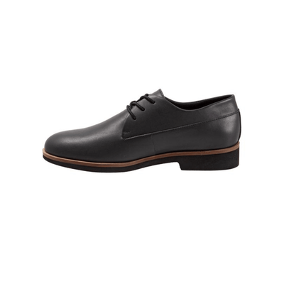 SoftWalk Whitby Women's Leather Oxford Flat - Black