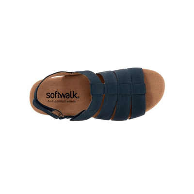 SoftWalk Women's Burnaby Fisherman Sandal - Navy Nubuck