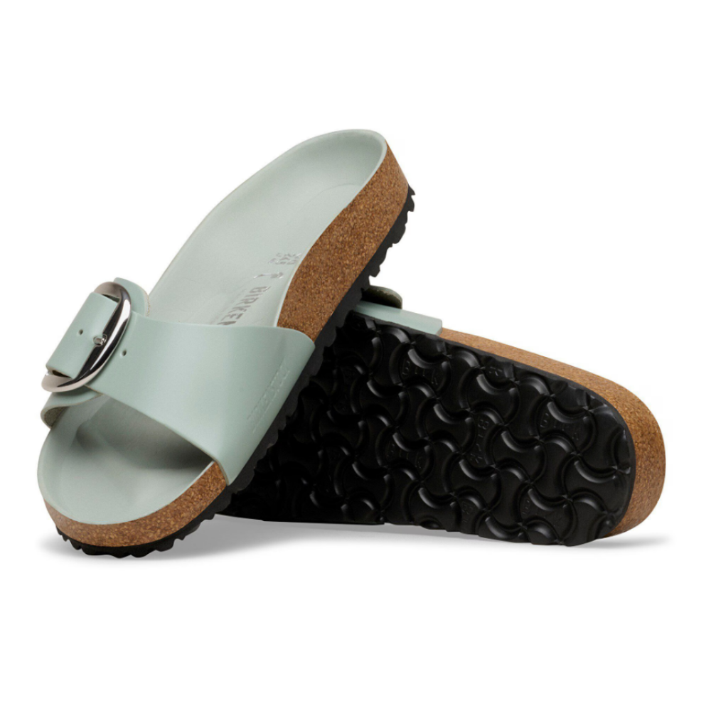 Birkenstock Madrid Big Buckle Patent Leather Sandals – Pure Sage 5