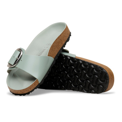 Birkenstock Madrid Big Buckle Patent Leather Sandals – Pure Sage 5