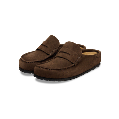 Birkenstock Unisex Naples Wrapped Suede Leather Clogs - Carafe