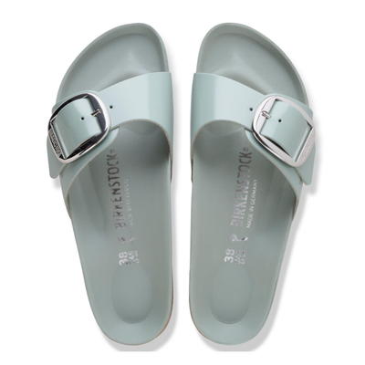 Birkenstock Madrid Big Buckle Patent Leather Sandals – Pure Sage 3