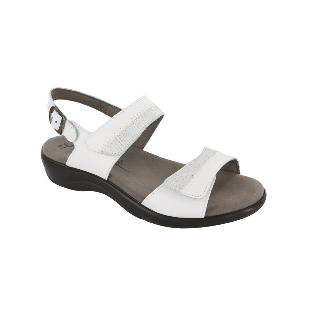 SAS Women's Nudu Handcrafted Comfort Leather Sandal - White