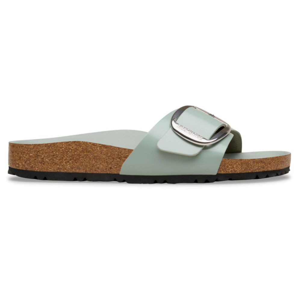 Birkenstock Madrid Big Buckle Patent Leather Sandals – Pure Sage 1