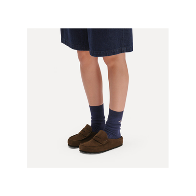 Birkenstock Unisex Naples Wrapped Suede Leather Clogs - Carafe