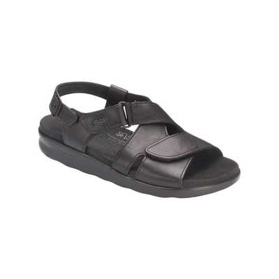 SAS Women's Huggy Cross Strap Adjustable Sandal - Black