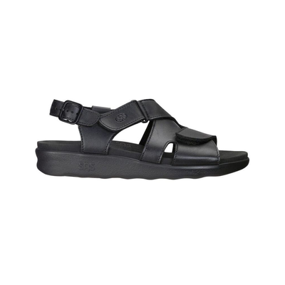 SAS Women's Huggy Cross Strap Adjustable Sandal - Black