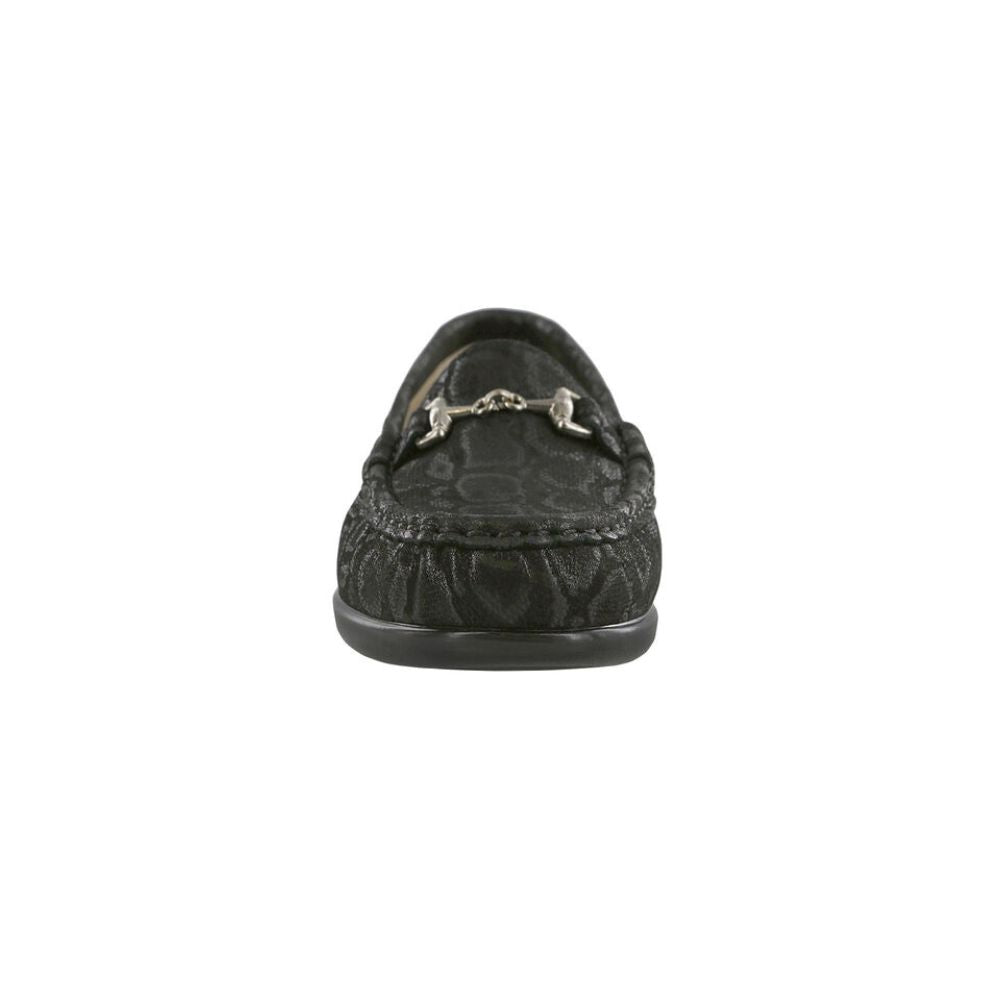 SAS Women's Metro Leather Oxford Shoe - Nero Snake