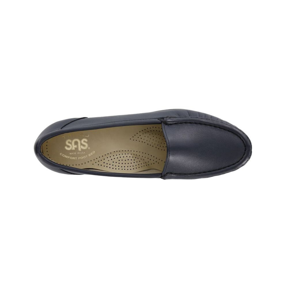 SAS Women's Simplify Leather Slip-On Loafer – Navy