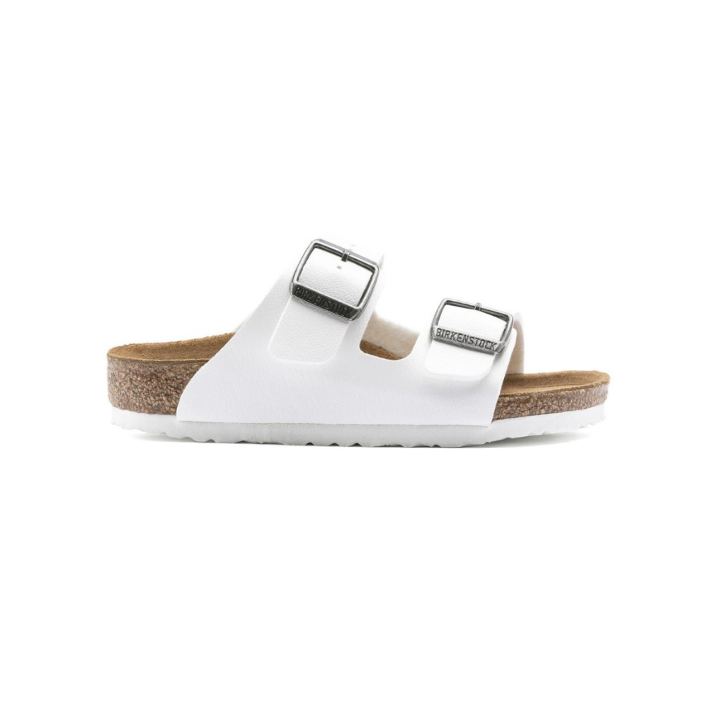 Birkenstock Arizona Kids Unisex Birko-Flor Sandal White - Side View