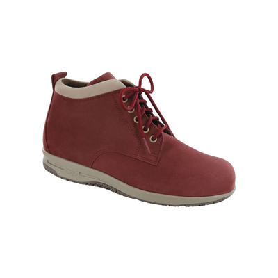SAS Women's Gretchen Lace-Up Slip-Resistant Boot – Red / Taupe