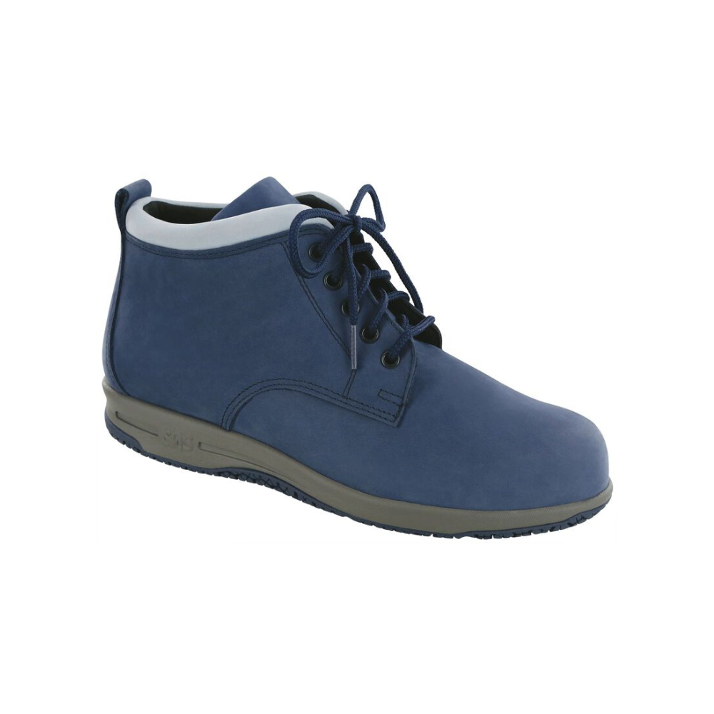 SAS Women's Gretchen Lace-Up Slip-Resistant Boot – Navy / Light Blue