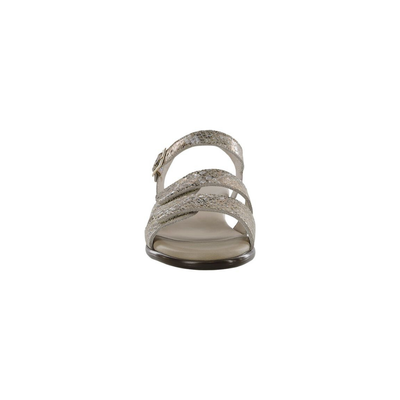 SAS Women's Savanna Adjustable Strap Leather Sandal - Multisnake Gold