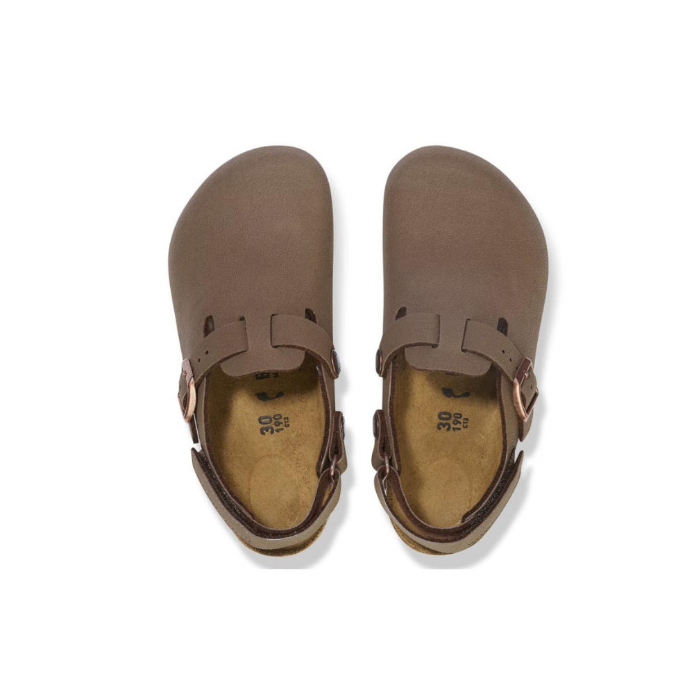 Birkenstock Kids Tokio Unisex Birkibuc Clog Backstrap Mocha - back view