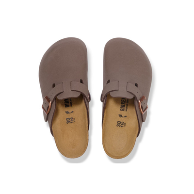 Birkenstock Kids Boston Unisex Birkibuc Clog Mocha - Pair View all-season style