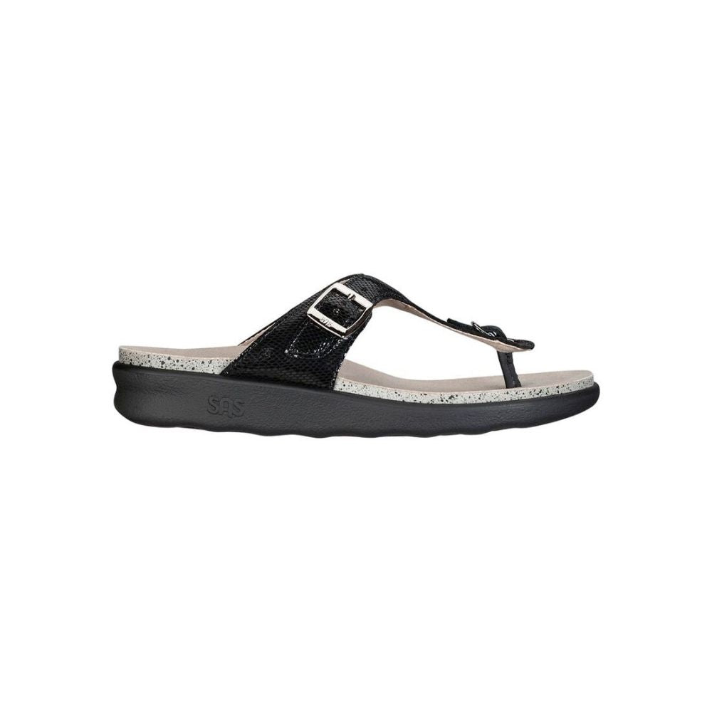 SAS Women’s Sanibel Sandal Ergonomic Comfort Slide - Black Snake 2