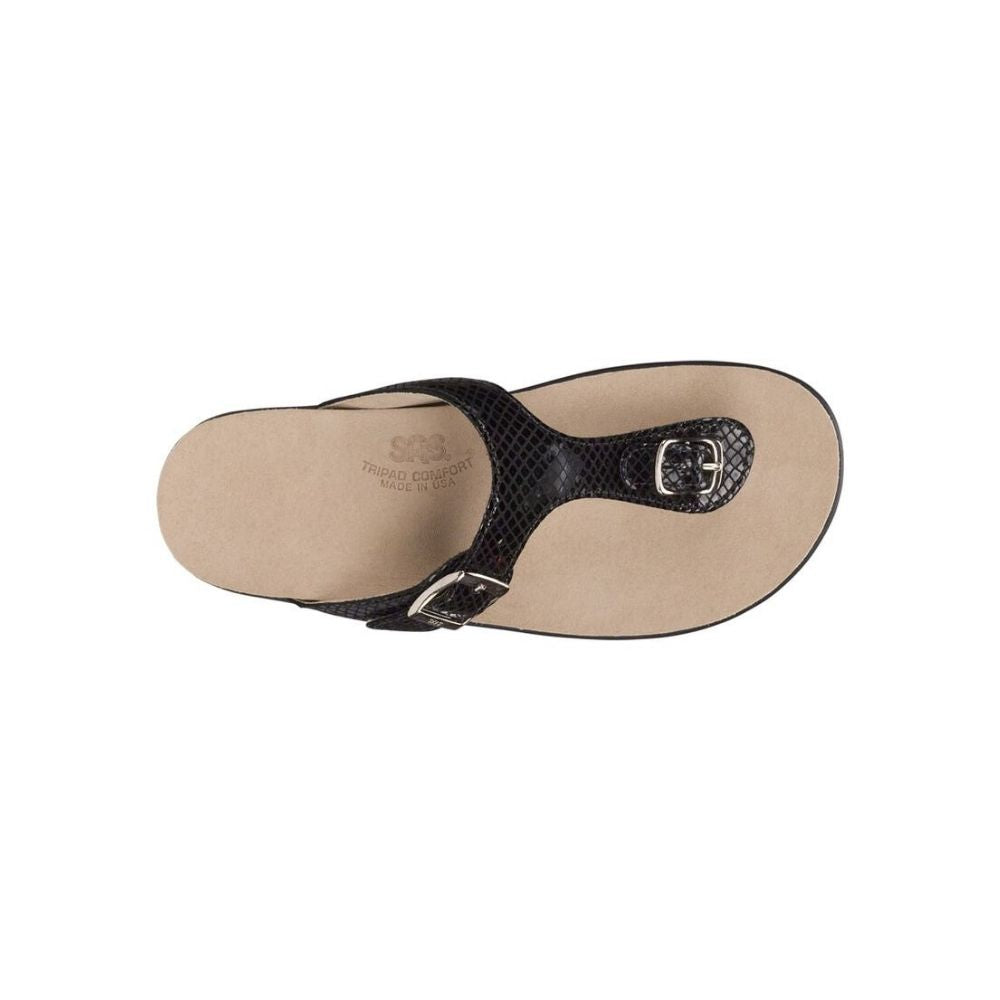 SAS Women’s Sanibel Sandal Ergonomic Comfort Slide - Black Snake 6