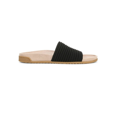 Vionic Women's Evie Knit Orthotic Slide Sandals - Black