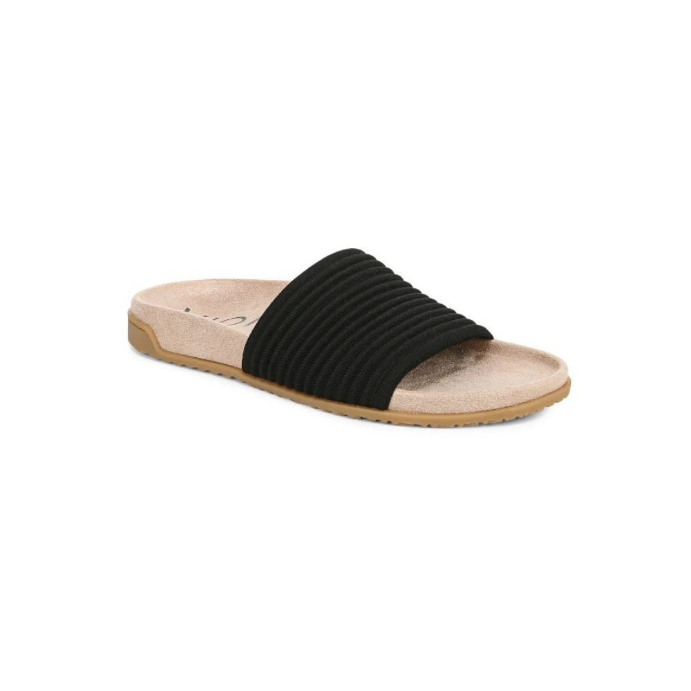 Vionic Women's Evie Knit Orthotic Slide Sandals - Black